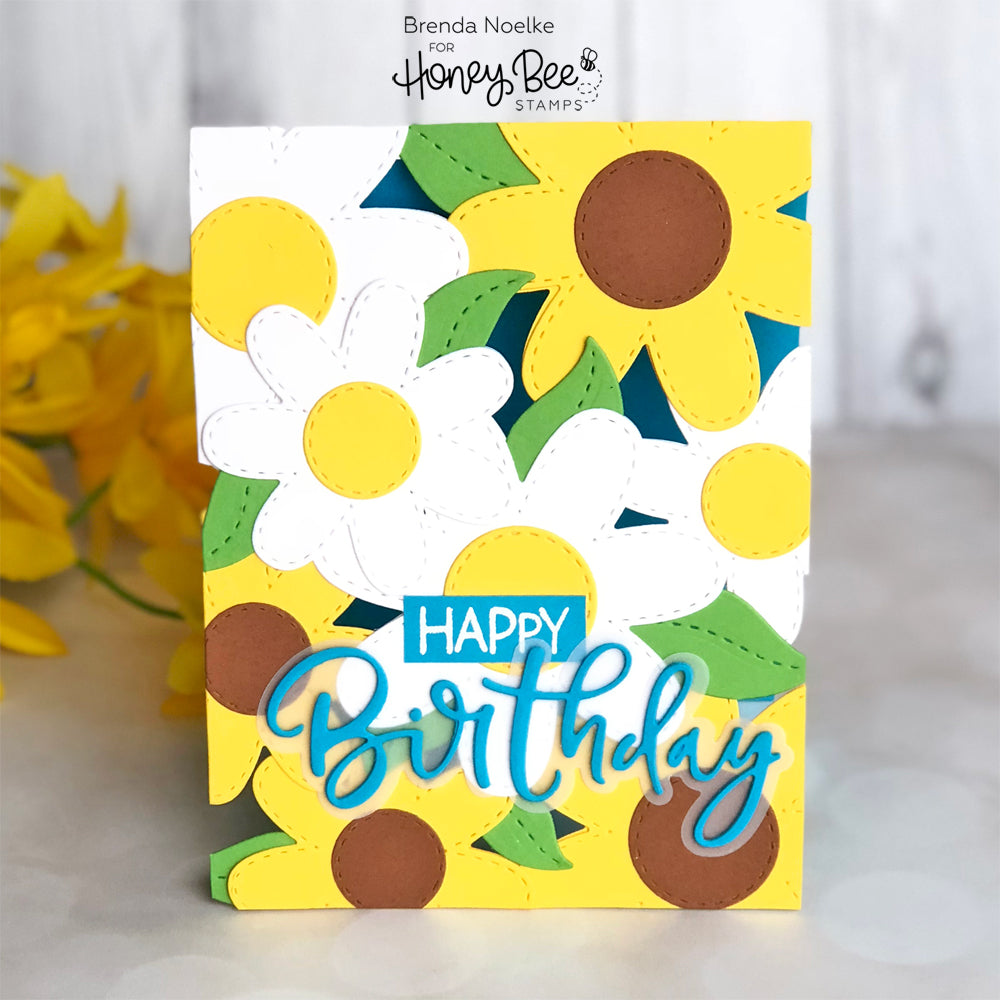 Large Stitched Flowers - Honey Cuts
