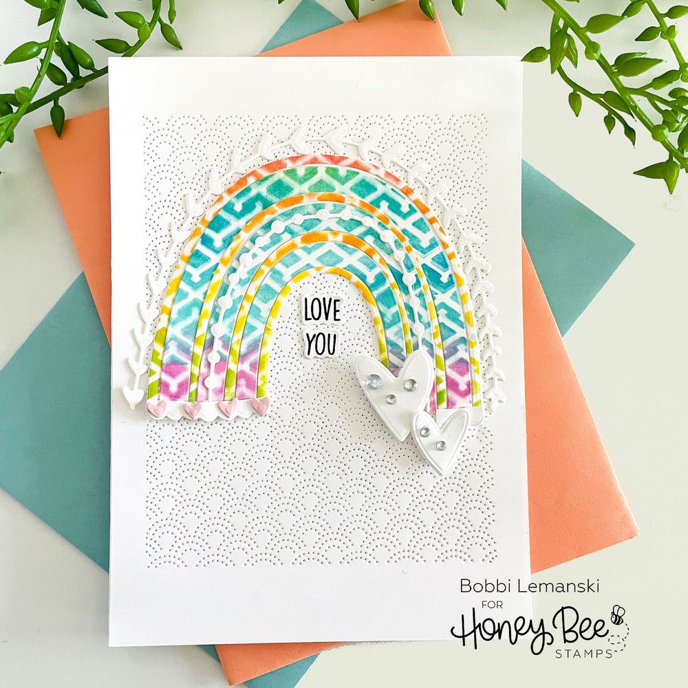 Rainbow Builder A2 Card Base - Honey Cuts - Honey Bee Stamps