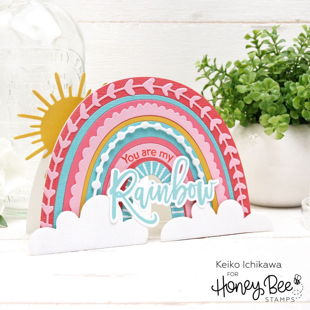 Rainbow Builder A2 Card Base - Honey Cuts - Honey Bee Stamps
