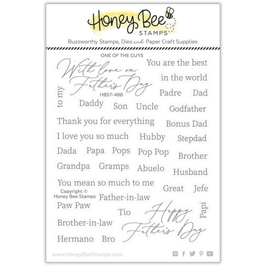 One Of The Guys 5x6 Stamp Set - Honey Bee Stamps