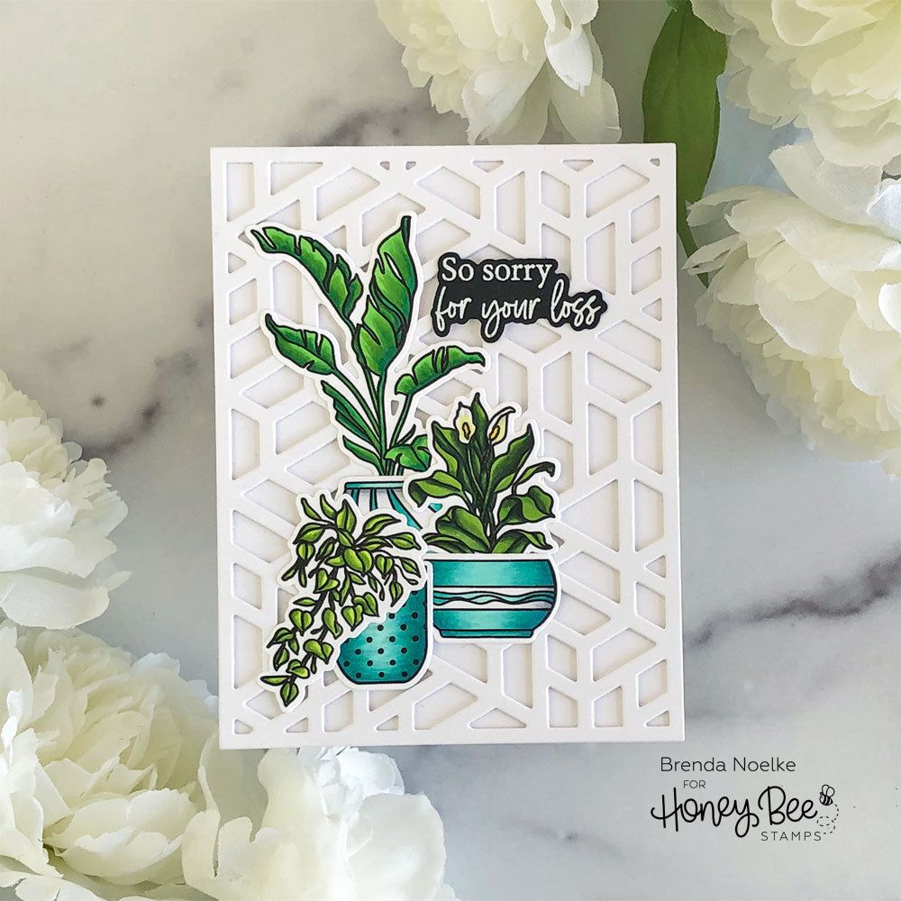 Happy Plants - 6x8 Stamp Set - Honey Bee Stamps