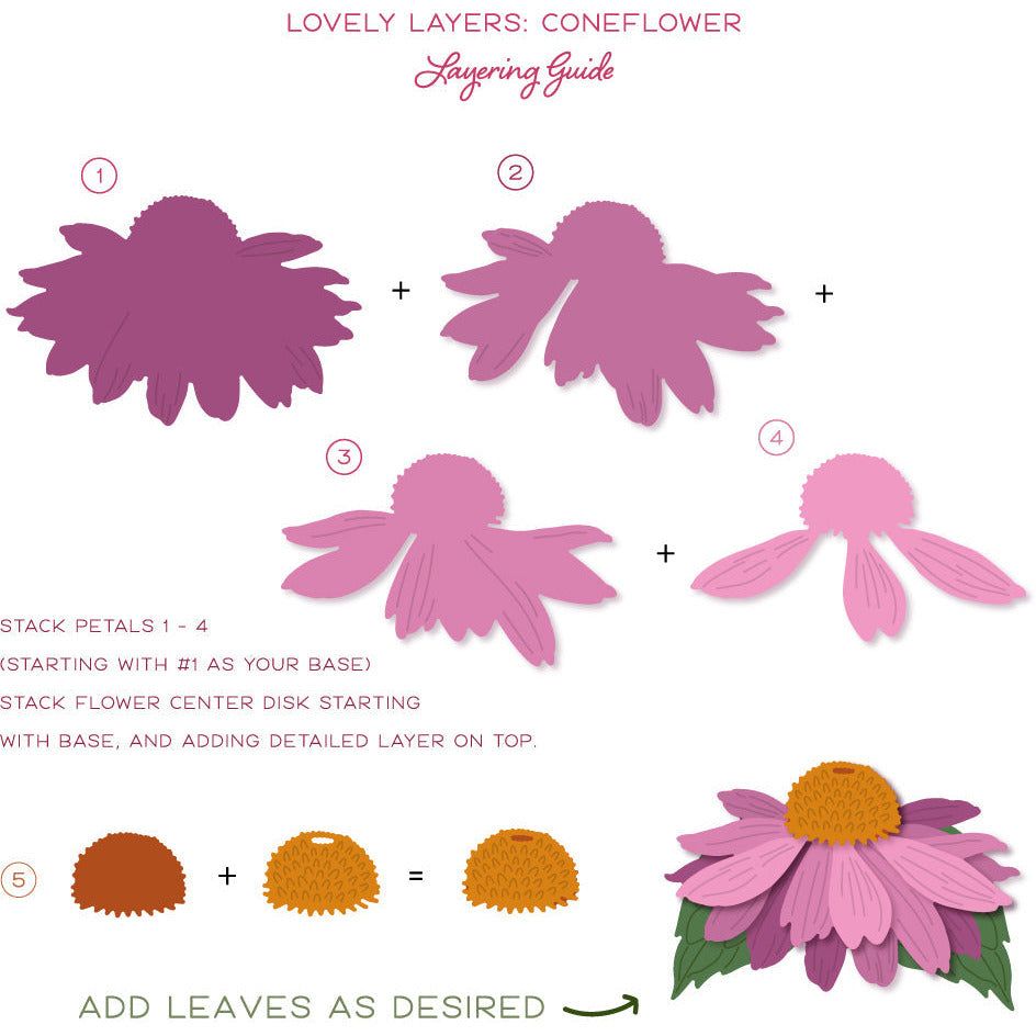 Lovely Layers: Coneflower - Honey Cuts - Honey Bee Stamps