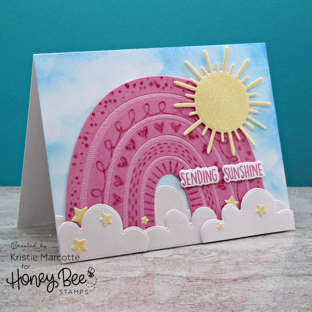 Rainbow Builder A2 Card Base - Honey Cuts - Honey Bee Stamps
