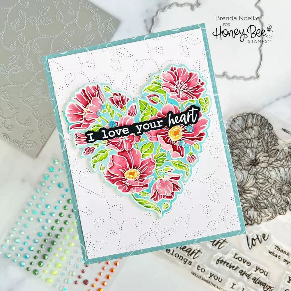 Swirling Leaves Pierced A2 Cover Plate - Honey Cuts - Honey Bee Stamps